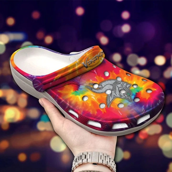 Minnesota Vikings NFL Sport Crocs Crocband Clogs Shoes Comfortable For Men Women and Kids