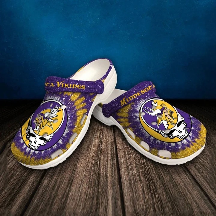 Minnesota Vikings NFL Sport Crocs Crocband Clogs Shoes Comfortable For Men Women and Kids
