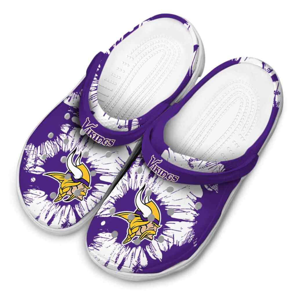 Minnesota Vikings Splatter Graphics ClogTVC180116 - Image 4