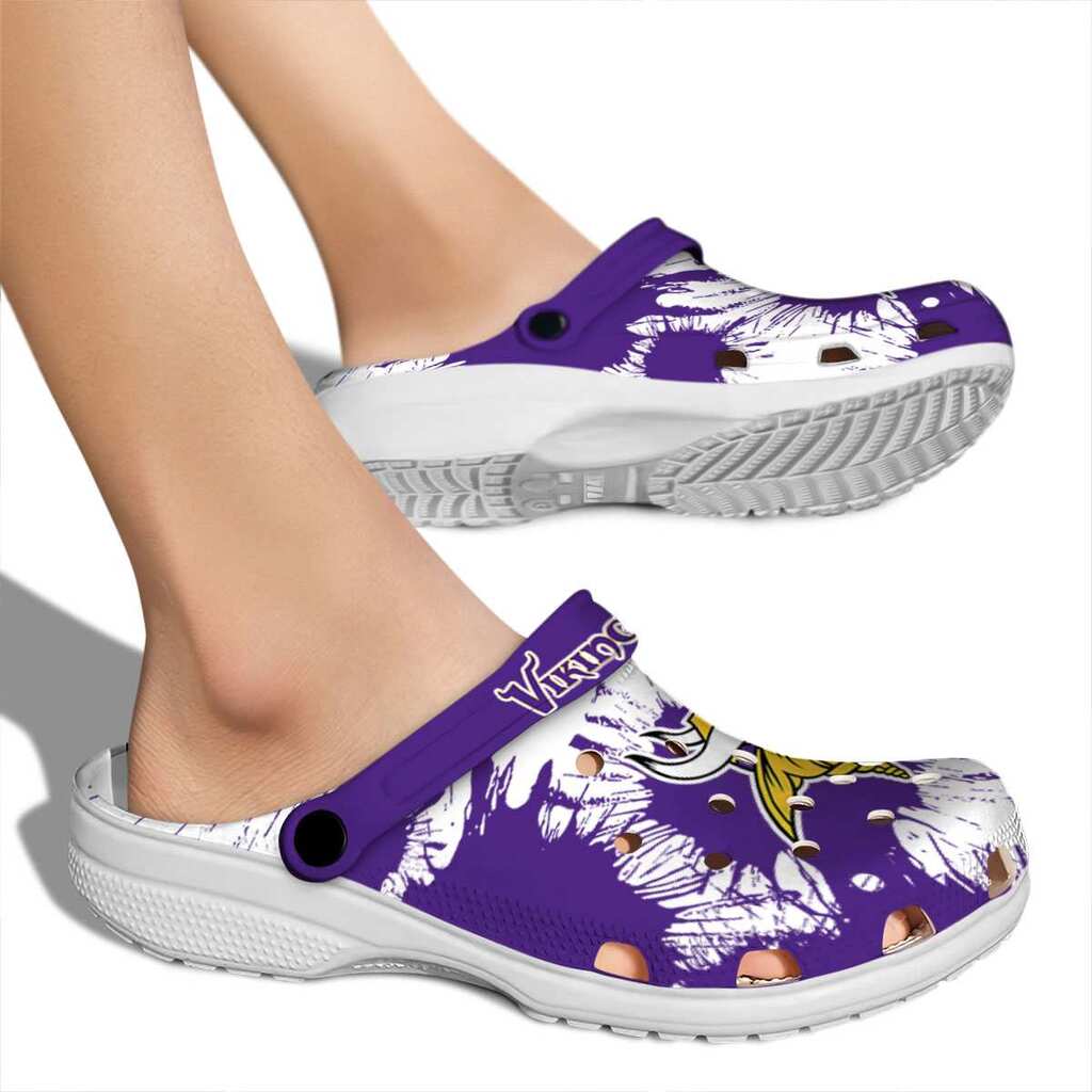 Minnesota Vikings Splatter Graphics ClogTVC180116 - Image 2