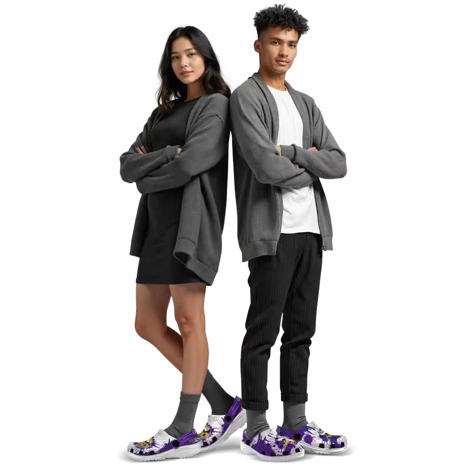 Minnesota Vikings Splatter Graphics ClogTVC180116 - Image 7