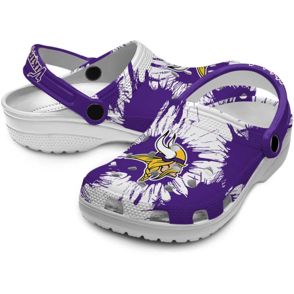 Minnesota Vikings Splatter Graphics ClogTVC180116 - Image 3