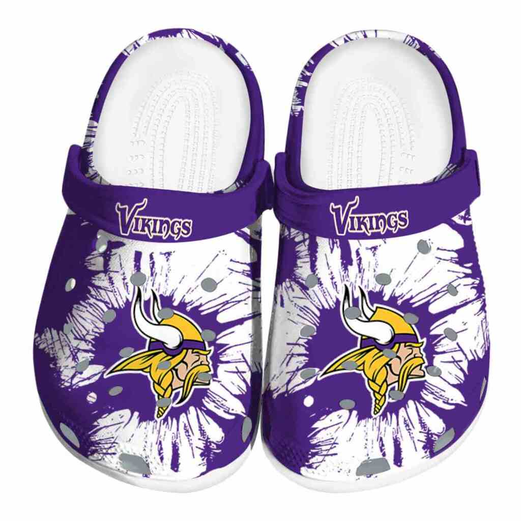 Minnesota Vikings Splatter Graphics ClogTVC180116