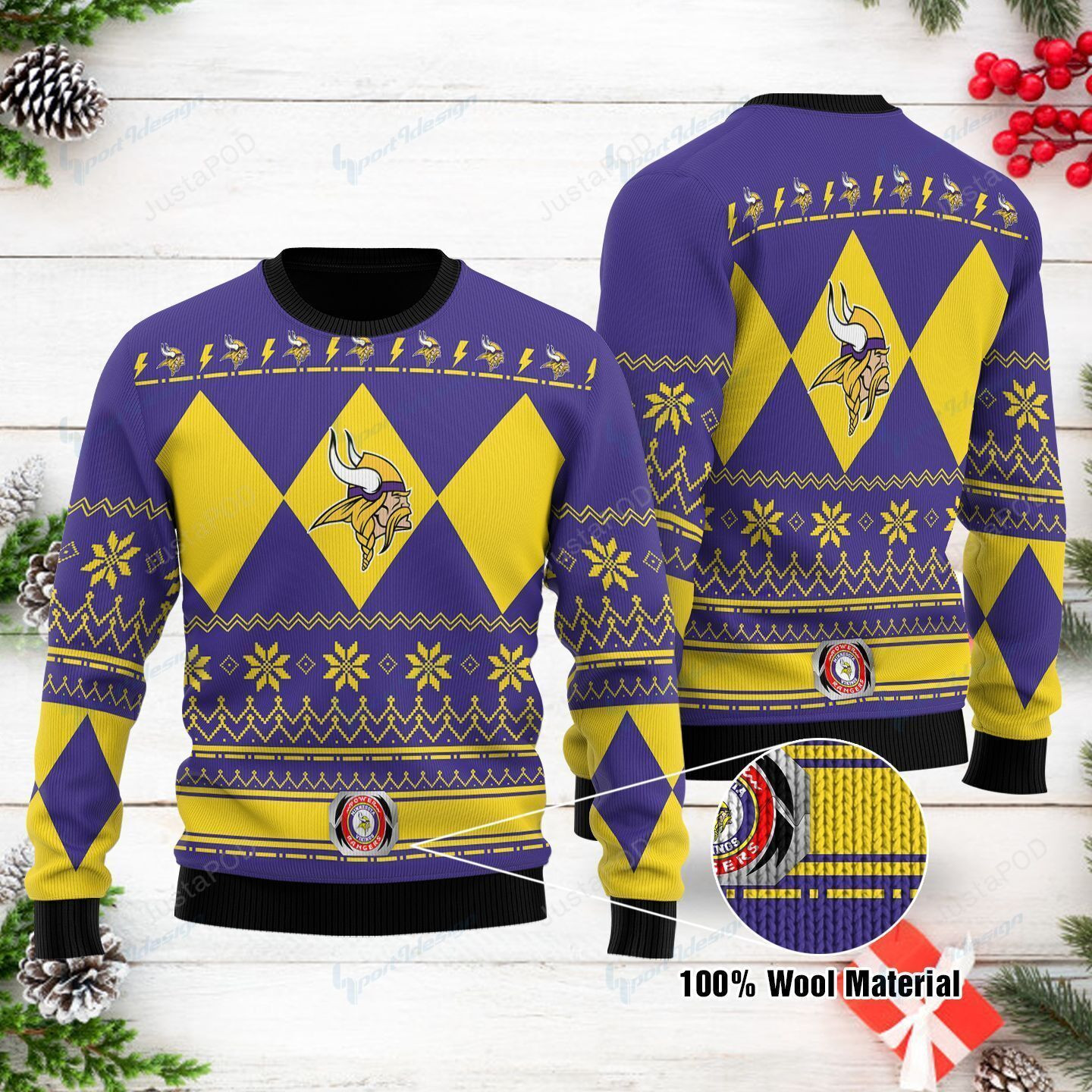 Minnesota Vikings Ugly Christmas Sweater Adult 3D Funny Matching for family