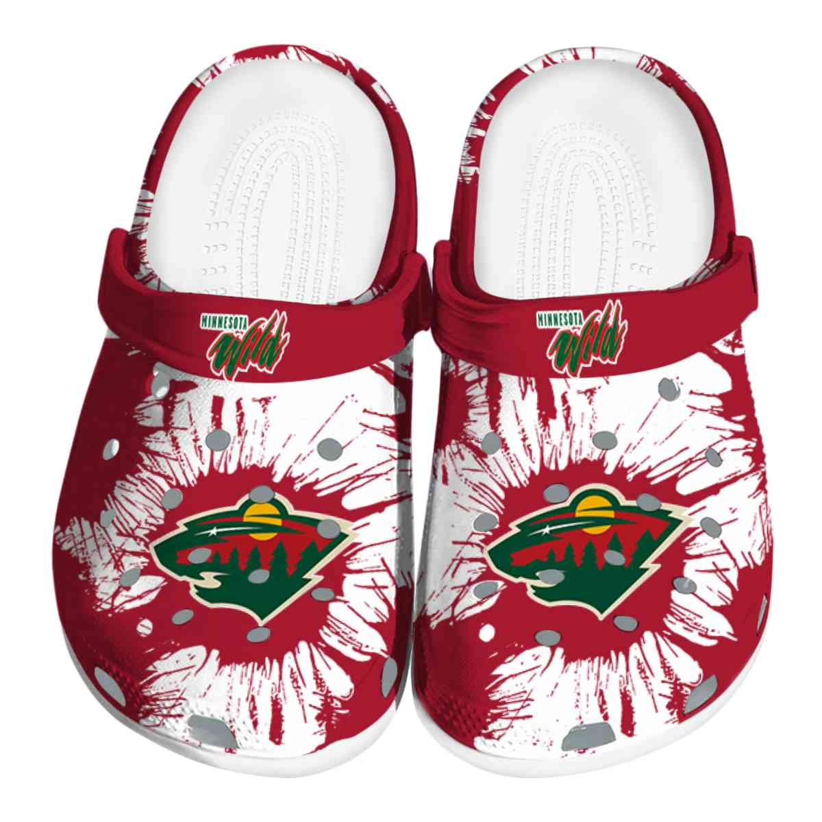 Minnesota Wild NHL Sport Crocs Crocband Clogs Shoes Comfortable For Men Women and Kids