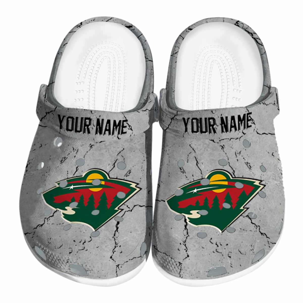Minnesota Wild NHL Sport Crocs Crocband Clogs Shoes Comfortable For Men Women and Kids