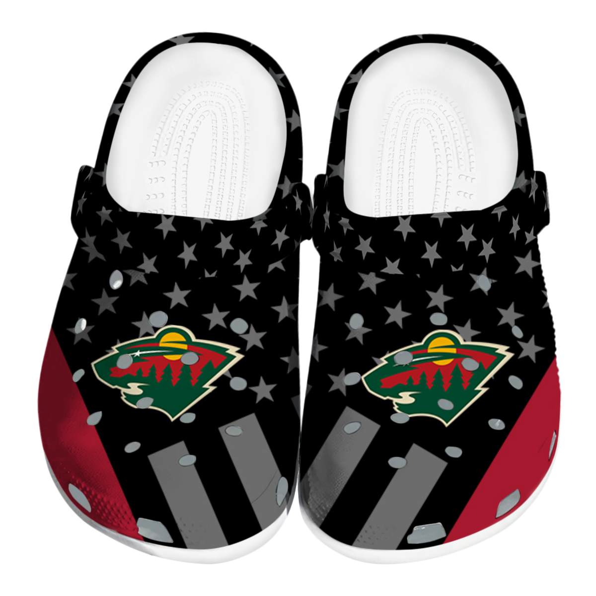 Minnesota Wild NHL Sport Crocs Crocband Clogs Shoes Comfortable For Men Women and Kids