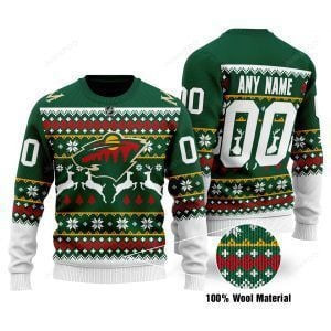 Minnesota Wild Ugly Christmas Sweater Adult 3D Funny Matching for family