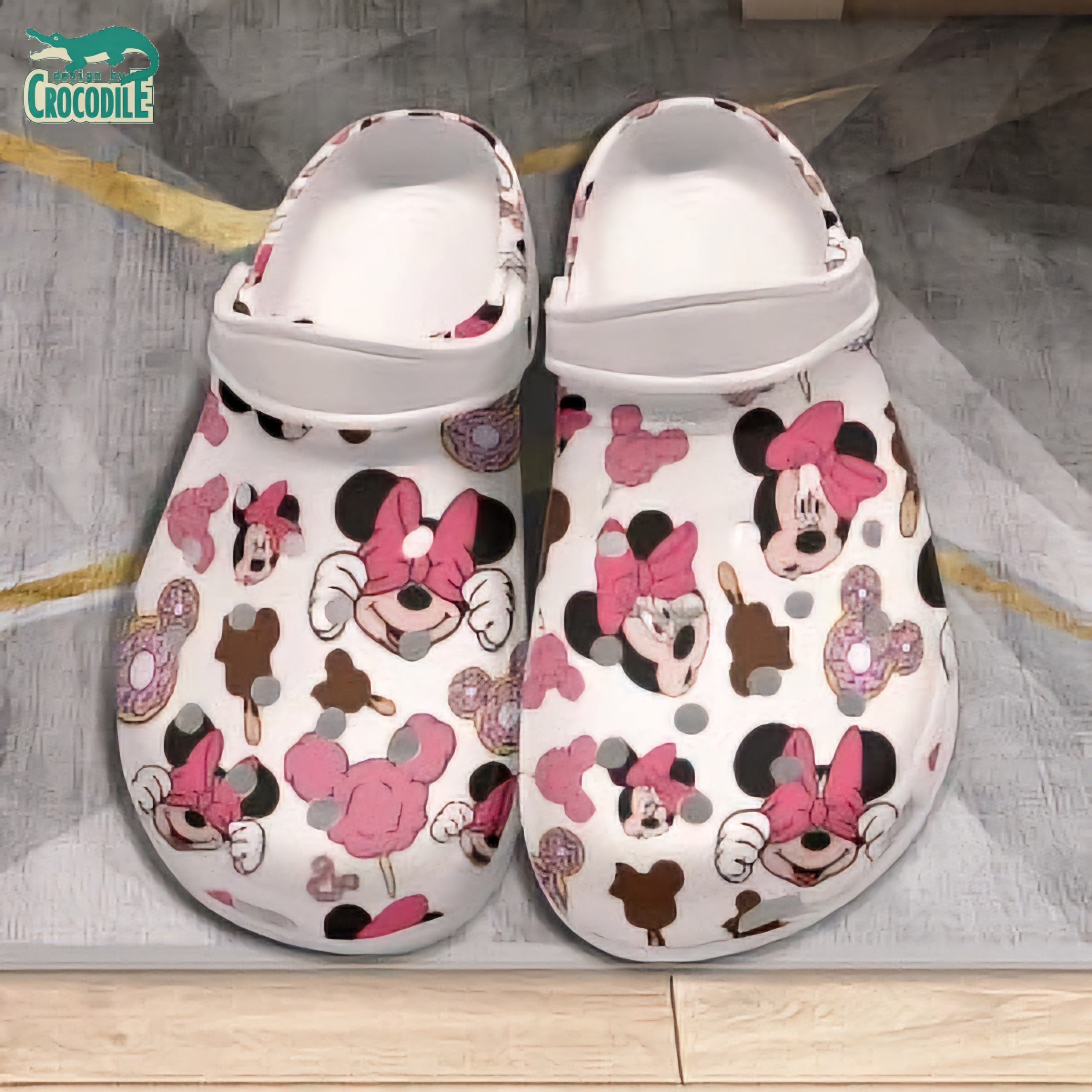 Minnie Mouse Cartoon Crocs Crocband Clogs Shoes Comfortable For Men Women and Kids