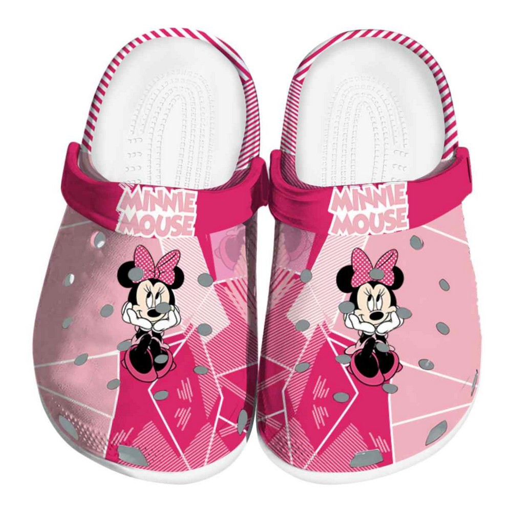 Minnie Mouse Cartoon Crocs Crocband Clogs Shoes Comfortable For Men Women and Kids