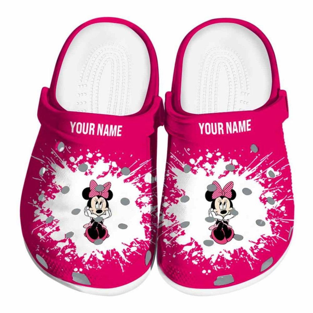 Minnie Mouse Cartoon Crocs Crocband Clogs Shoes Comfortable For Men Women and Kids
