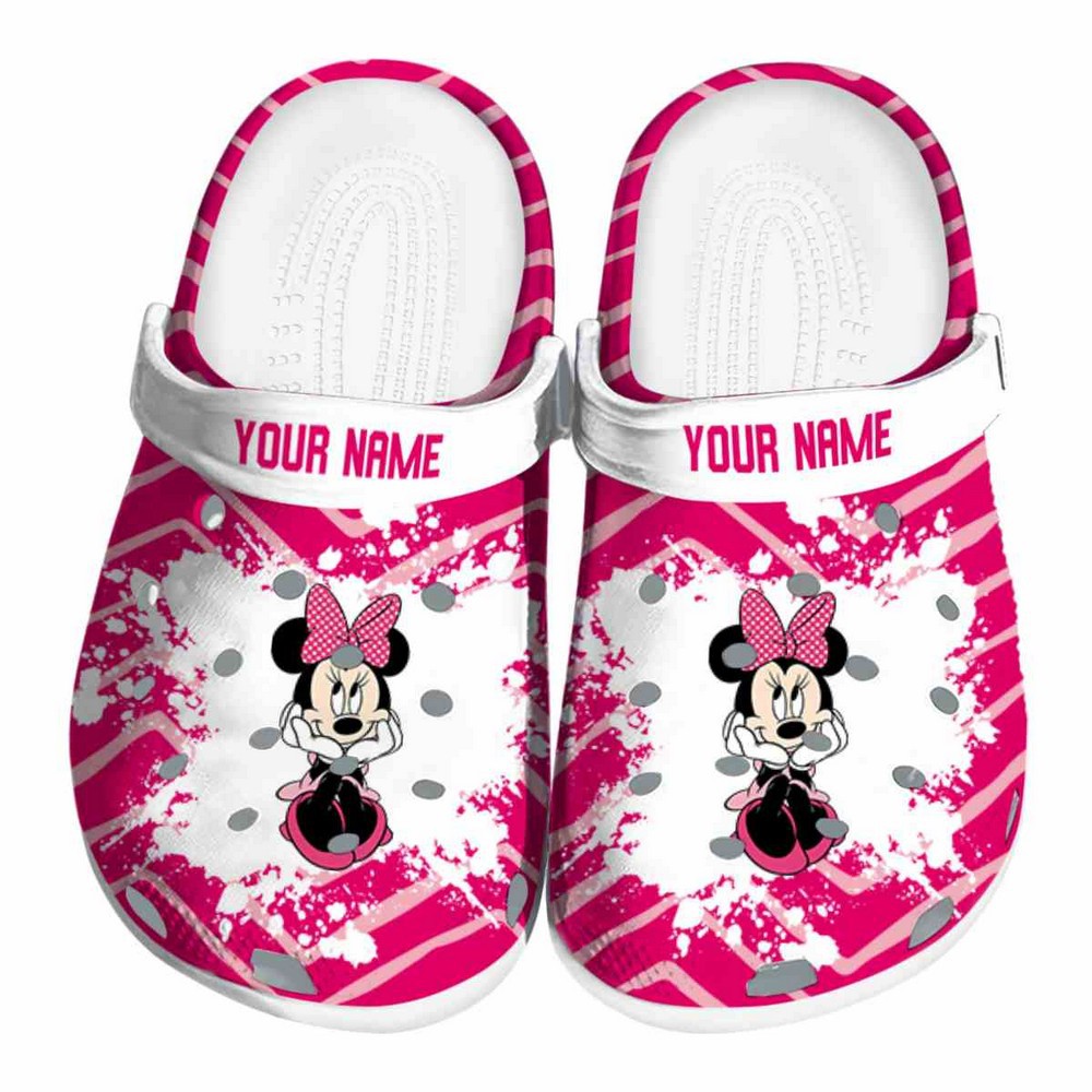 Minnie Mouse Cartoon Crocs Crocband Clogs Shoes Comfortable For Men Women and Kids