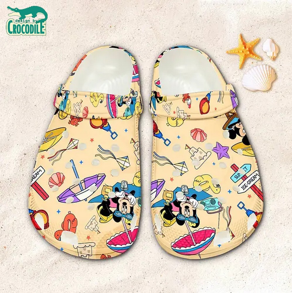 Minnie Mouse Cartoon Crocs Crocband Clogs Shoes Comfortable For Men Women and Kids