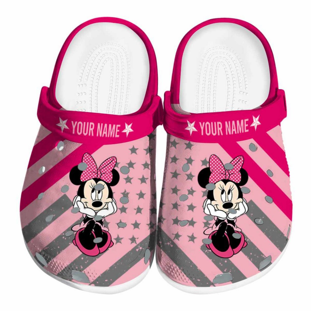 Minnie Mouse Cartoon Crocs Crocband Clogs Shoes Comfortable For Men Women and Kids