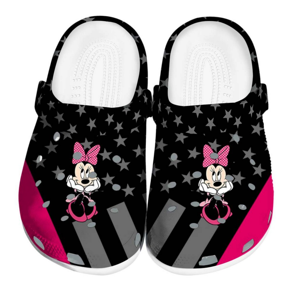 Minnie Mouse Cartoon Crocs Crocband Clogs Shoes Comfortable For Men Women and Kids