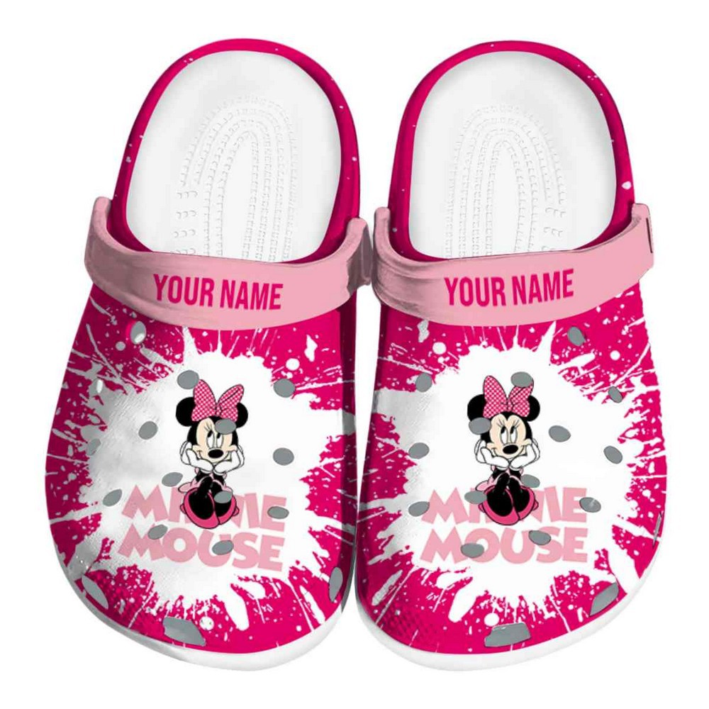 Minnie Mouse Cartoon Crocs Crocband Clogs Shoes Comfortable For Men Women and Kids