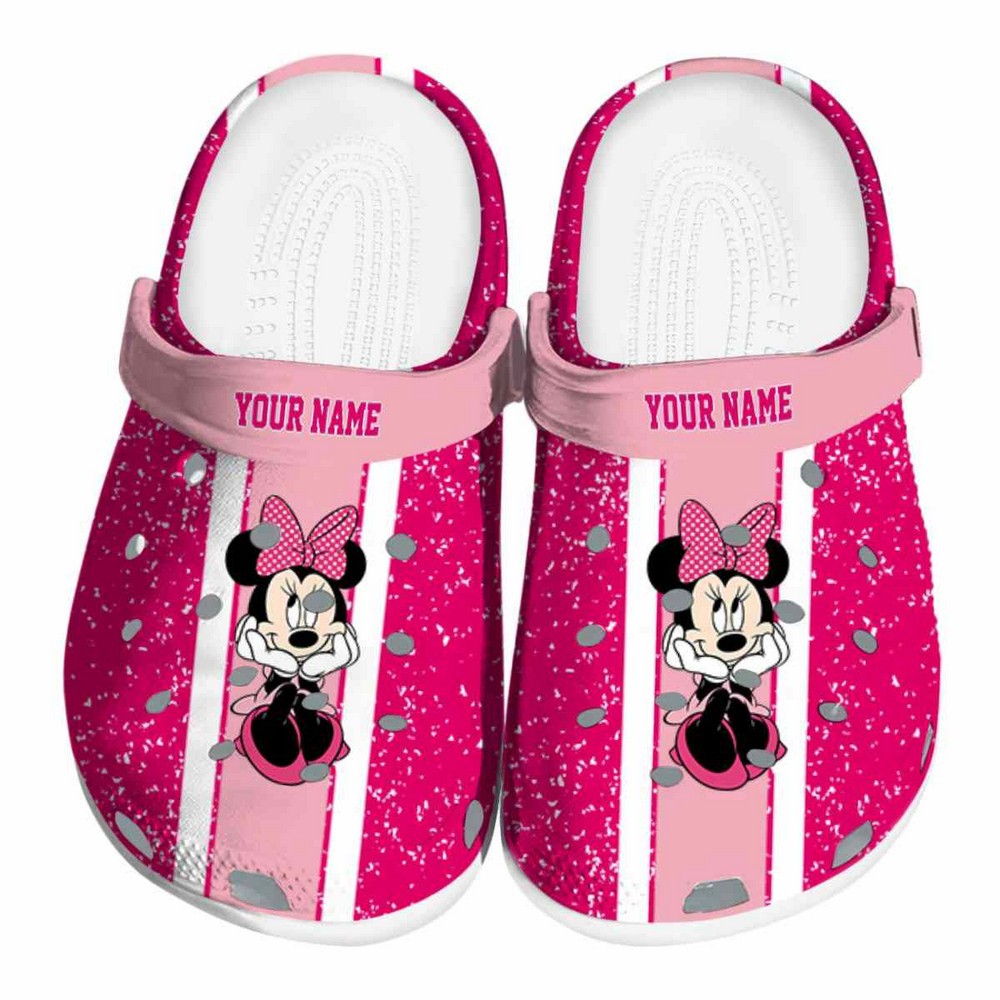 Minnie Mouse Cartoon Crocs Crocband Clogs Shoes Comfortable For Men Women and Kids