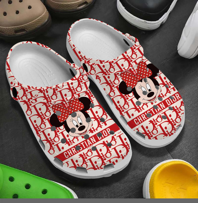 Minnie Mouse Cartoon Crocs Crocband Clogs Shoes Comfortable For Men Women and Kids