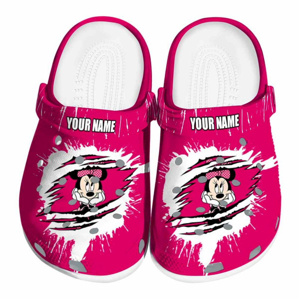 Minnie Mouse Cartoon Crocs Crocband Clogs Shoes Comfortable For Men Women and Kids