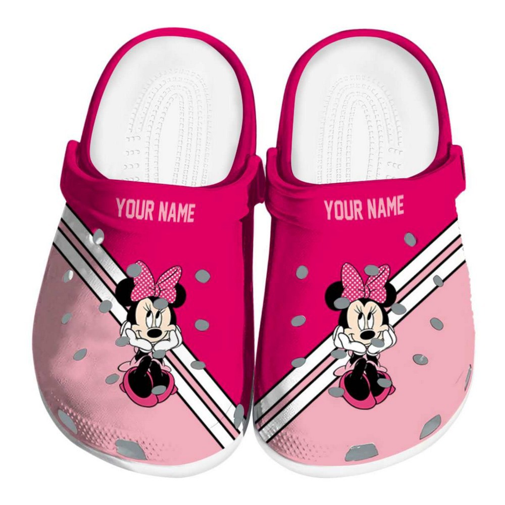 Minnie Mouse Cartoon Crocs Crocband Clogs Shoes Comfortable For Men Women and Kids