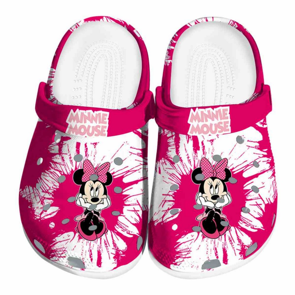 Minnie Mouse Cartoon Crocs Crocband Clogs Shoes Comfortable For Men Women and Kids
