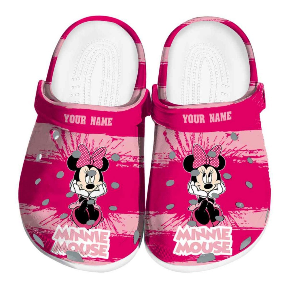 Minnie Mouse Cartoon Crocs Crocband Clogs Shoes Comfortable For Men Women and Kids