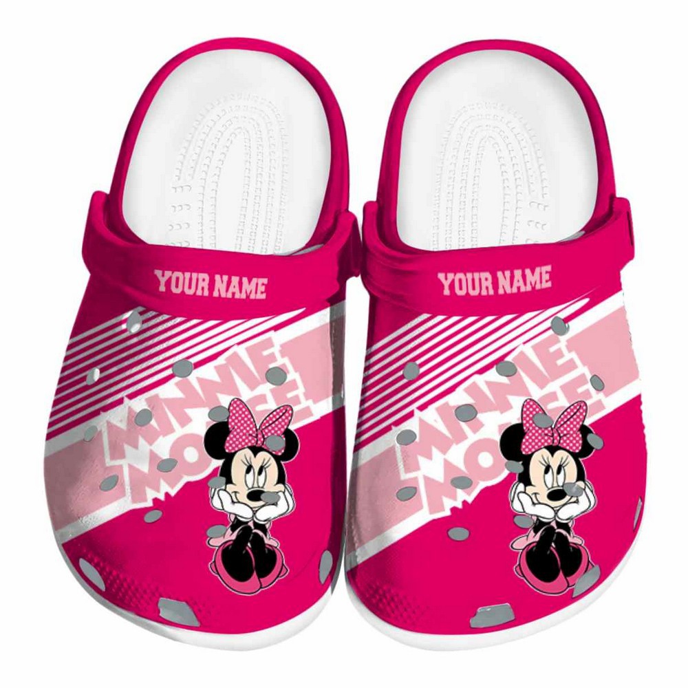 Minnie Mouse Cartoon Crocs Crocband Clogs Shoes Comfortable For Men Women and Kids