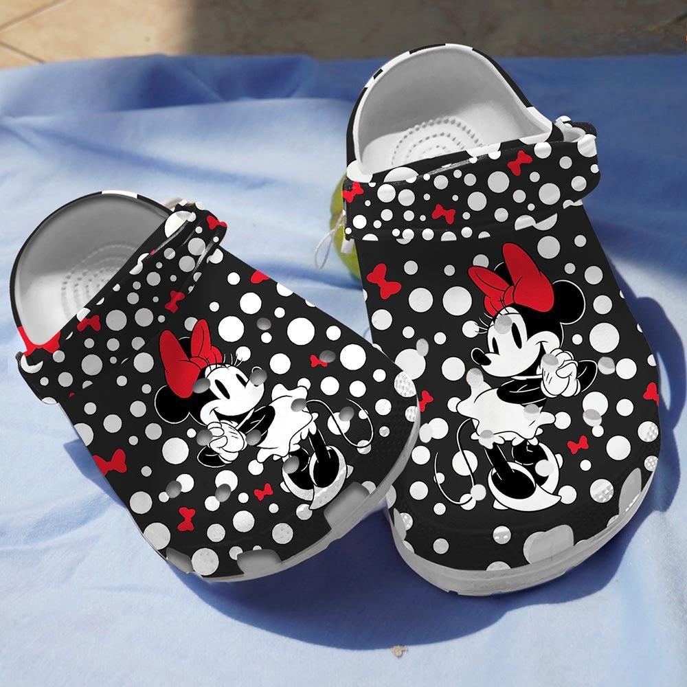 Minnie Mouse Cartoon Crocs Crocband Clogs Shoes Comfortable For Men Women and Kids