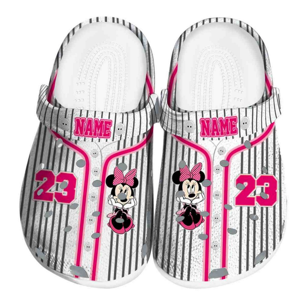 Minnie Mouse Cartoon Crocs Crocband Clogs Shoes Comfortable For Men Women and Kids
