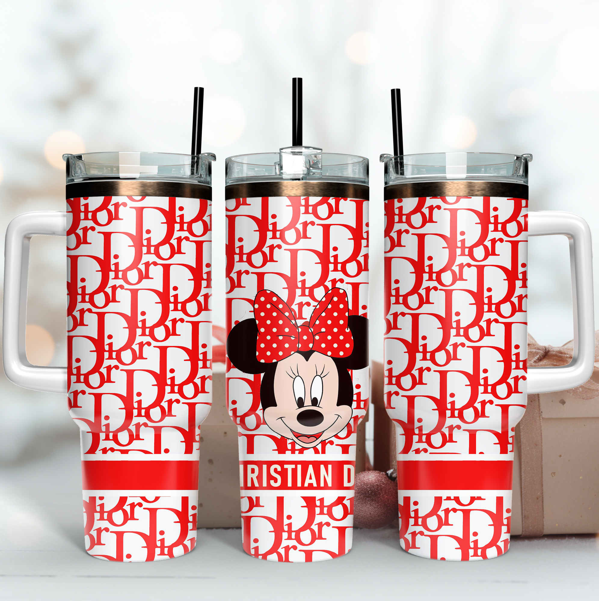 Minnie Mouse Dior Logo Custom Stanley Cup 40 oz 30 oz Tumbler With HandleTVC2301169