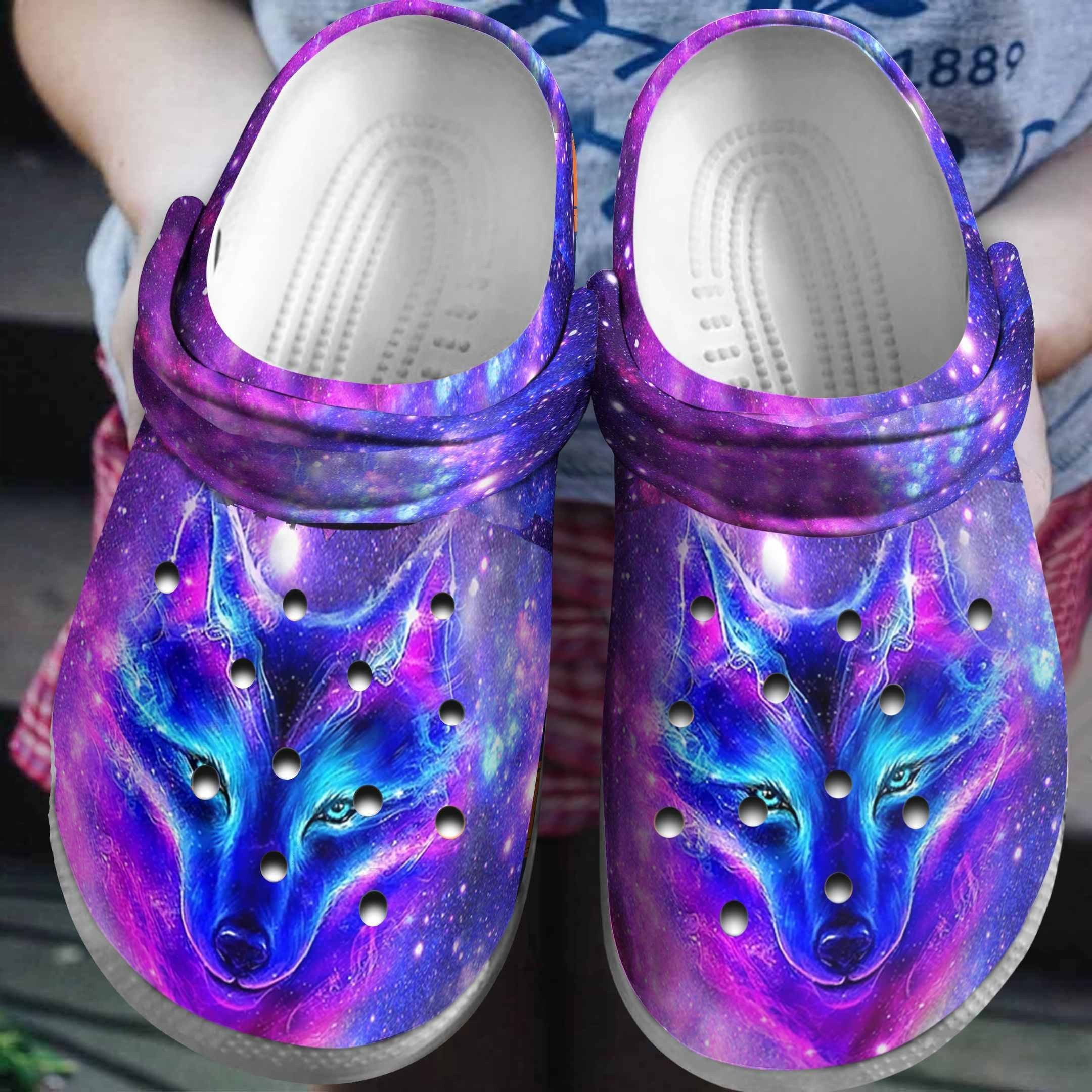 Miracle Blue Wolf Shoes Clogs Gifts For Birthday