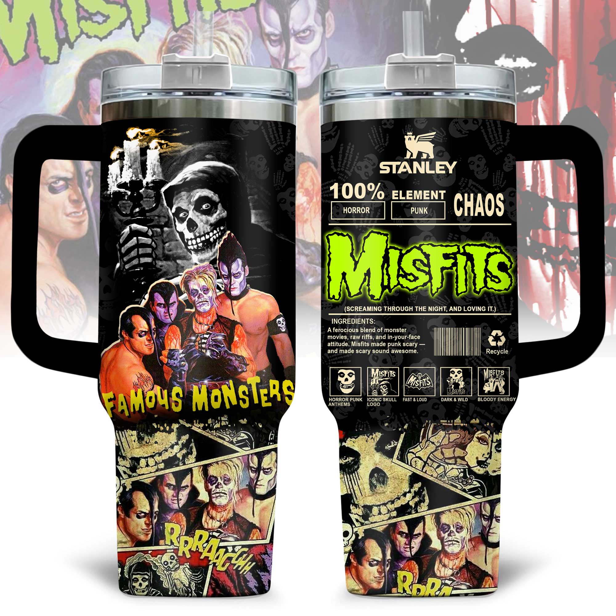 Misfits Music Custom Stanley Cup 40 oz 30 oz Tumbler With HandleTVC2301171