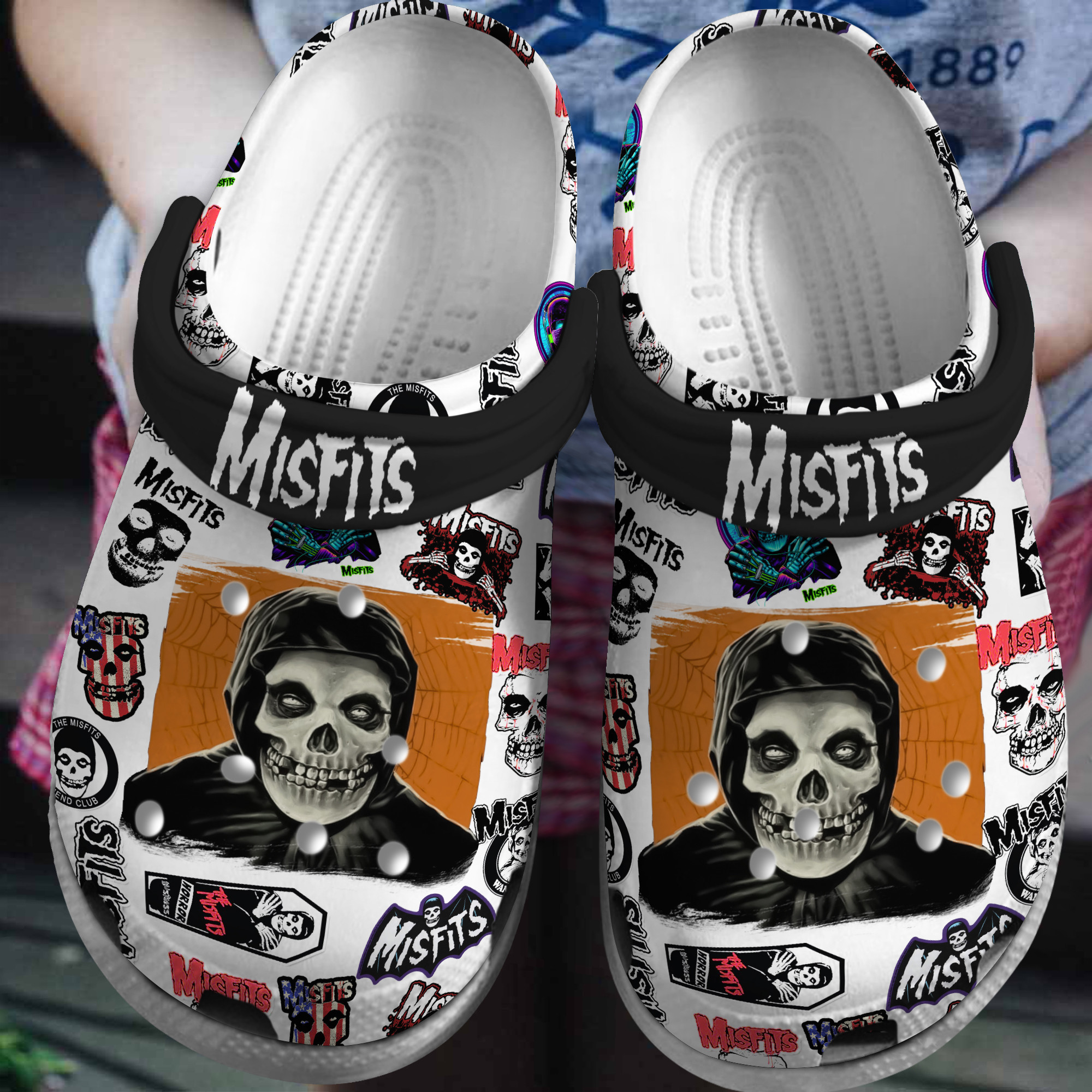 Misfits TV Series Crocs Crocband Clogs Shoes Comfortable For Men Women and Kids