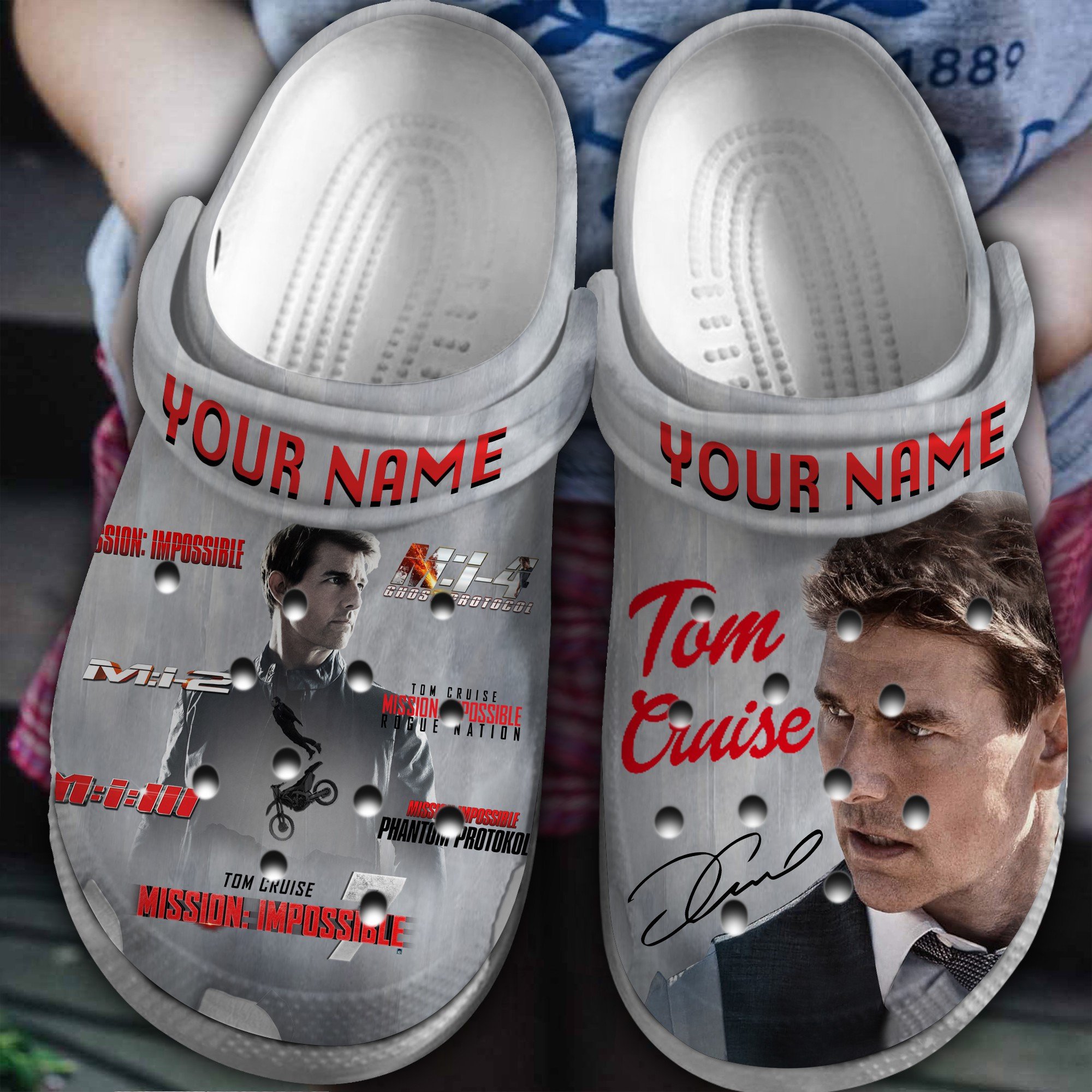 Mission Impossible Movie Crocs Crocband Clogs Shoes Comfortable For Men Women and Kids