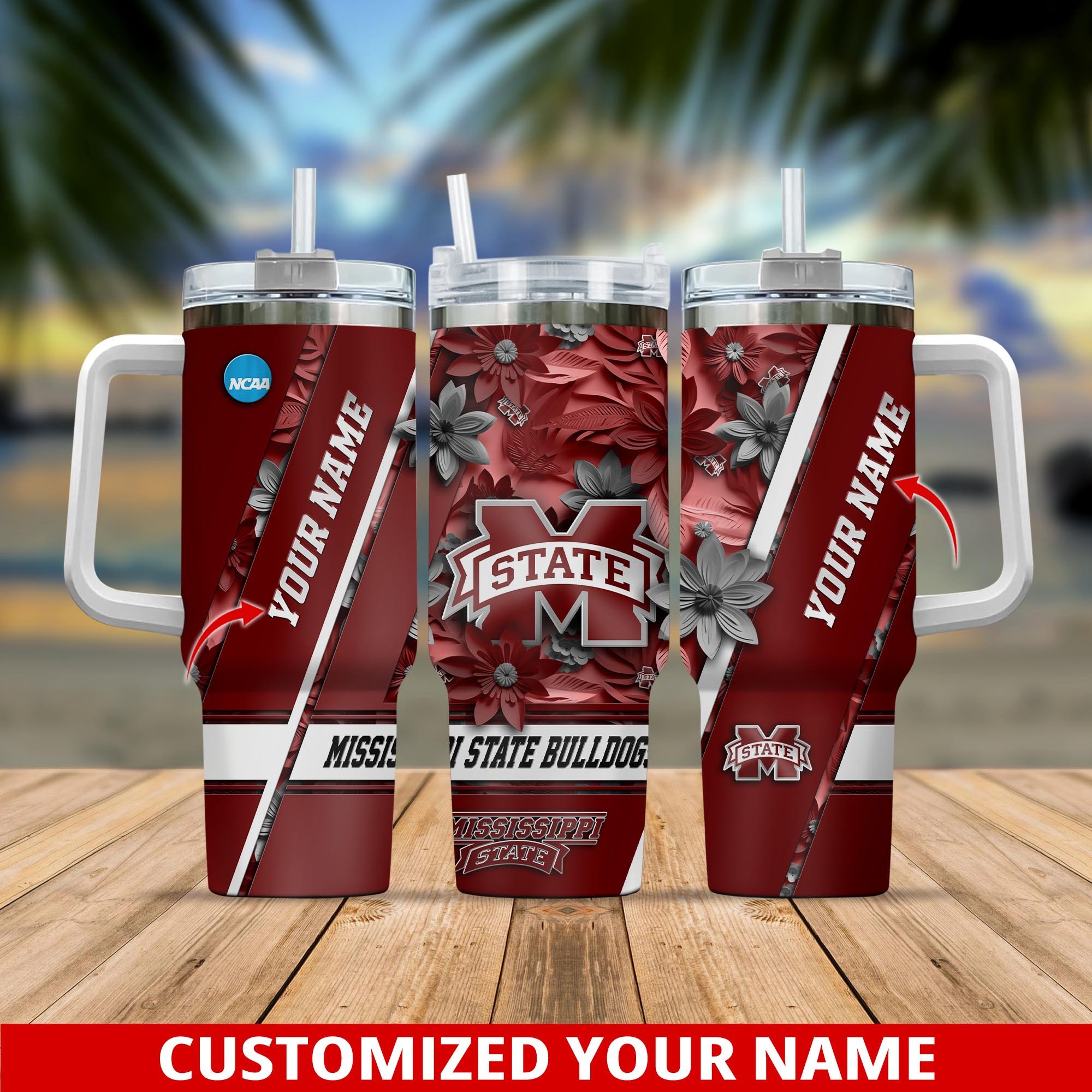 Mississippi State Bulldogs NCAA Custom Stanley Cup 40 oz 30 oz Tumbler With HandleTVC230103