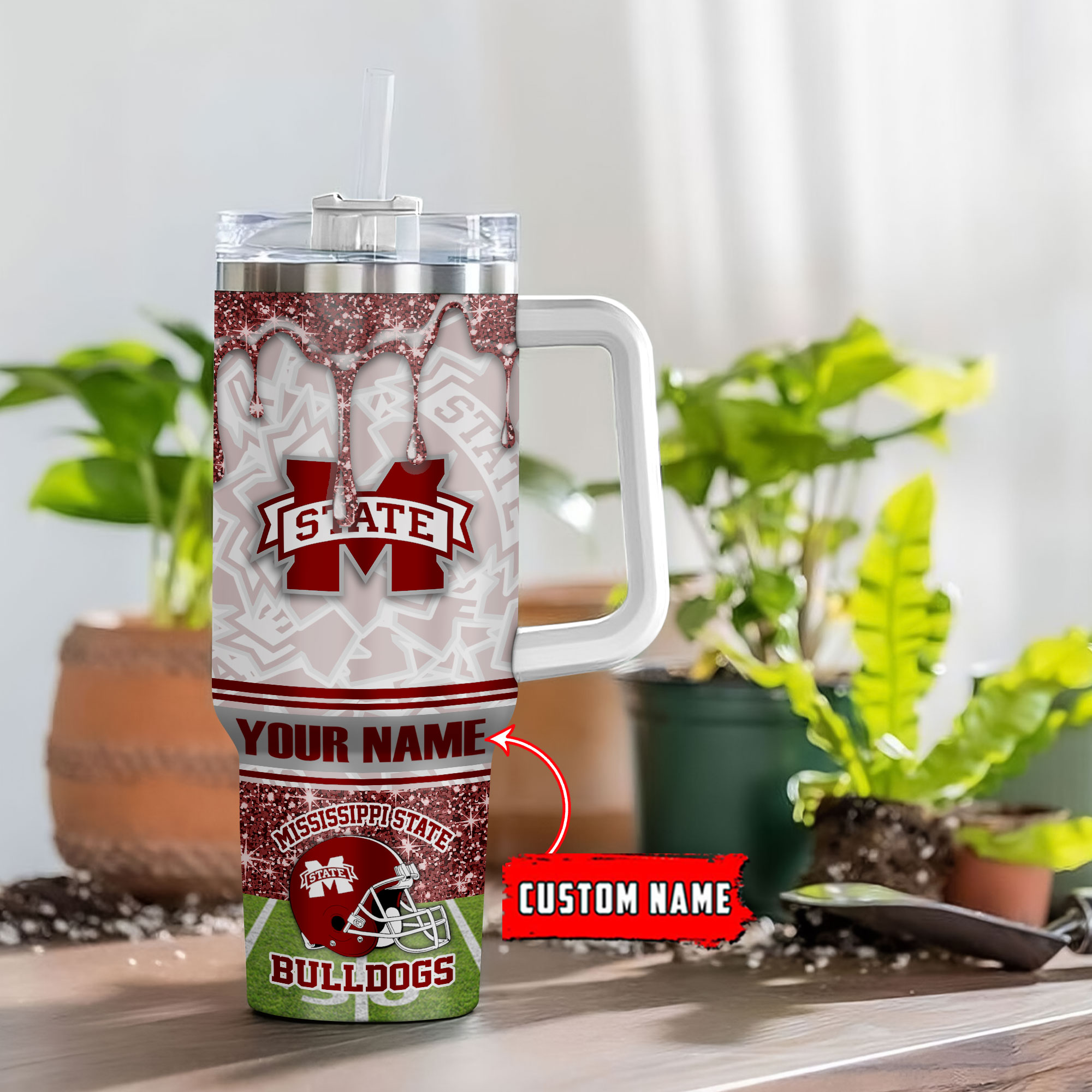 Mississippi State Bulldogs NCAA Custom Stanley Cup 40 oz 30 oz Tumbler With HandleTVC230116