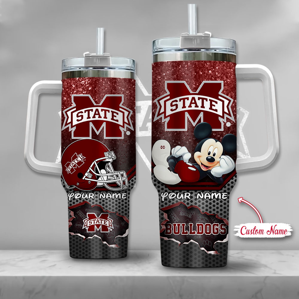 Mississippi State Bulldogs NCAA Mickey Mouse Custom Stanley Cup 40 oz 30 oz Tumbler With HandleTVC230120