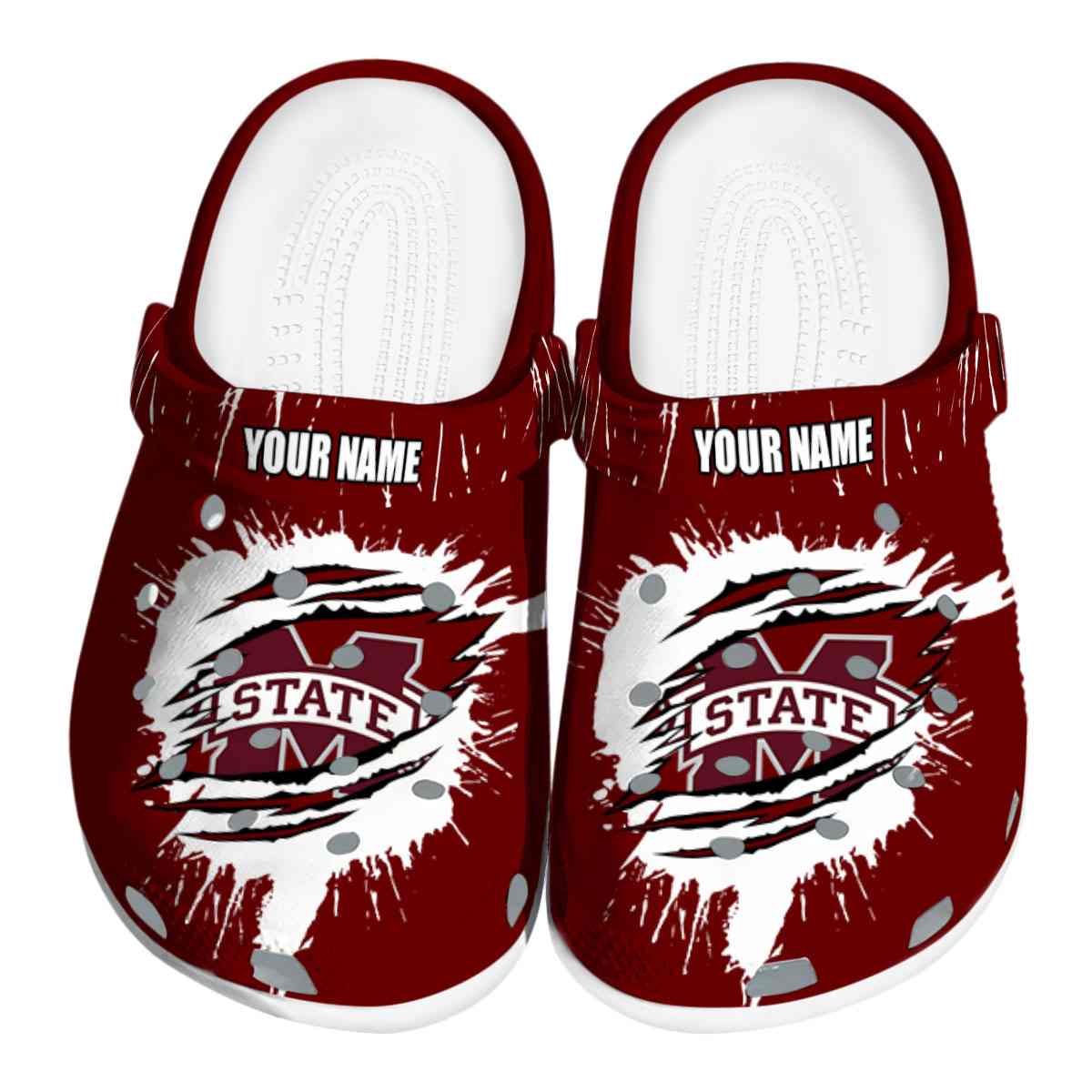 Mississippi State Bulldogs NCAA Sport Crocs Crocband Clogs Shoes Comfortable For Men Women and Kids