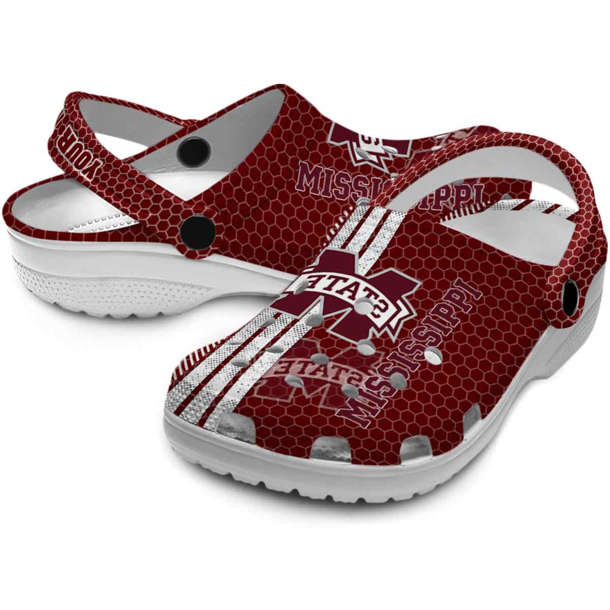 Mississippi State Bulldogs NCAA Sport Crocs Crocband Clogs Shoes Comfortable For Men Women and Kids - Image 3