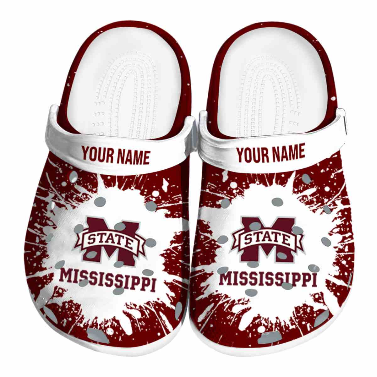 Mississippi State Bulldogs NCAA Sport Crocs Crocband Clogs Shoes Comfortable For Men Women and Kids