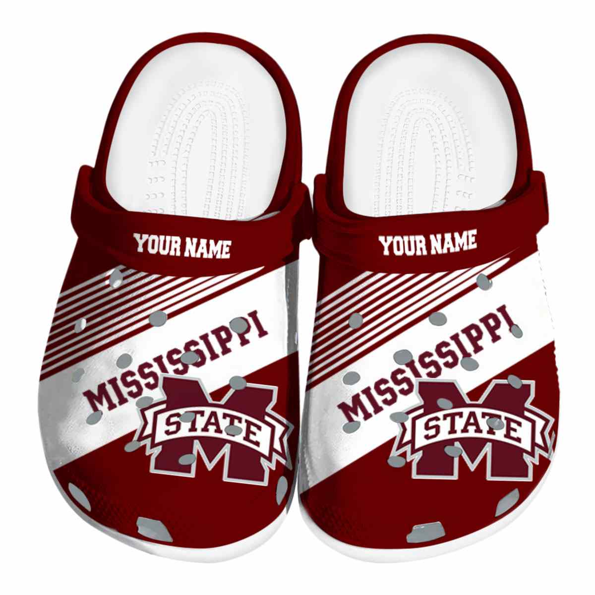 Mississippi State Bulldogs NCAA Sport Crocs Crocband Clogs Shoes Comfortable For Men Women and Kids