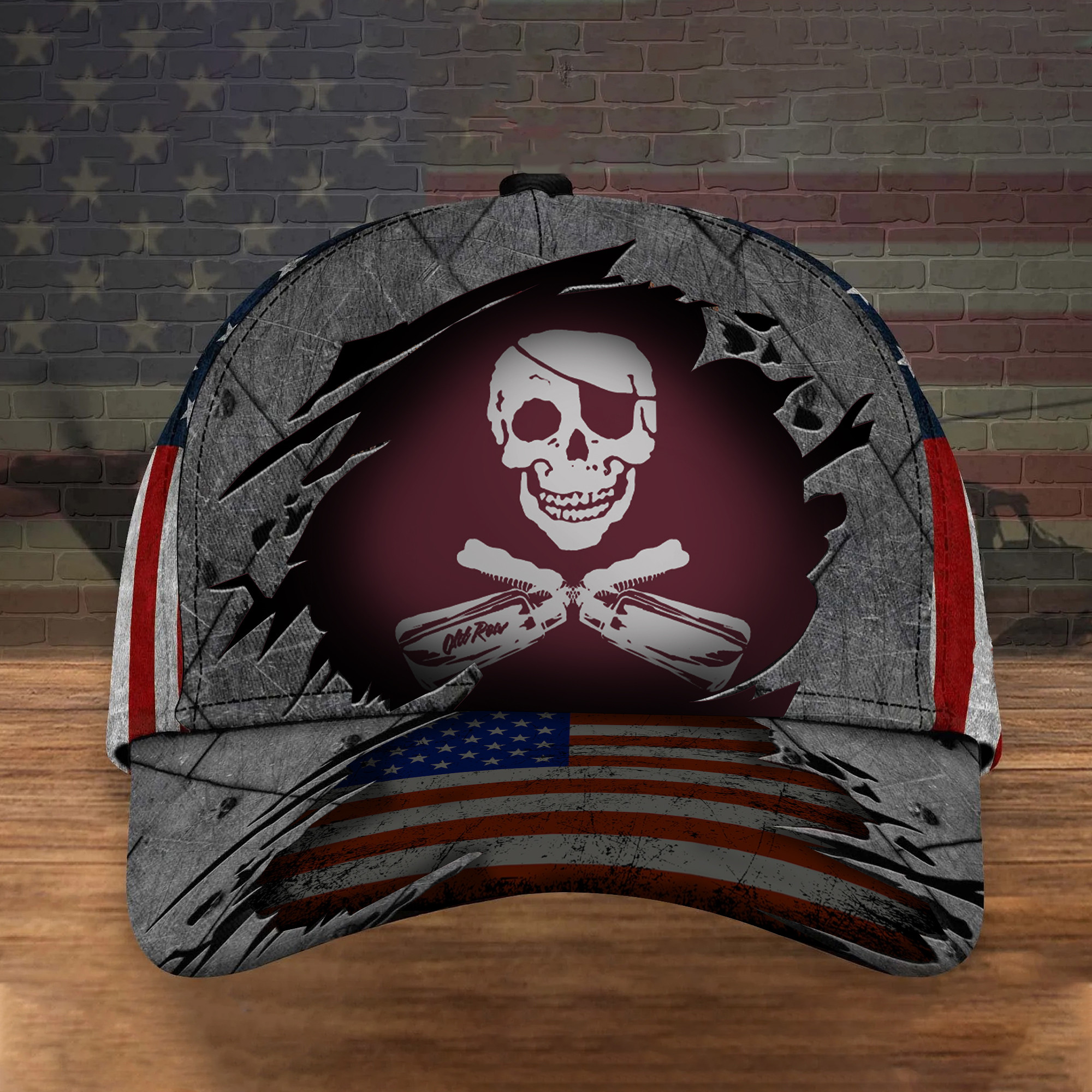 Mississippi State Pirate American Flag Hat Jolly Roger Flag Hats Merch Trucker Hats Custom Hats Gifts For Men & Women