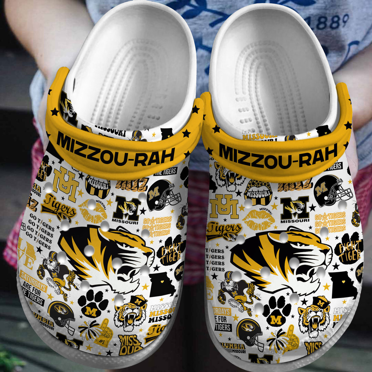 Missouri Tigers NCAA Sport Crocs Crocband Clogs Shoes Comfortable For Men Women and Kids