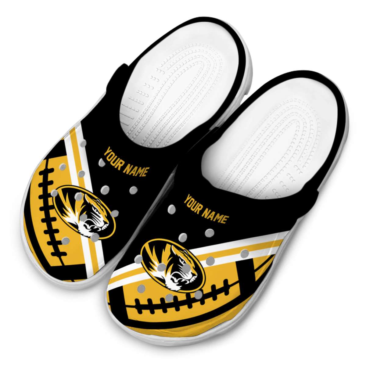 Missouri Tigers NCAA Sport Crocs Crocband Clogs Shoes Comfortable For Men Women and Kids - Image 4