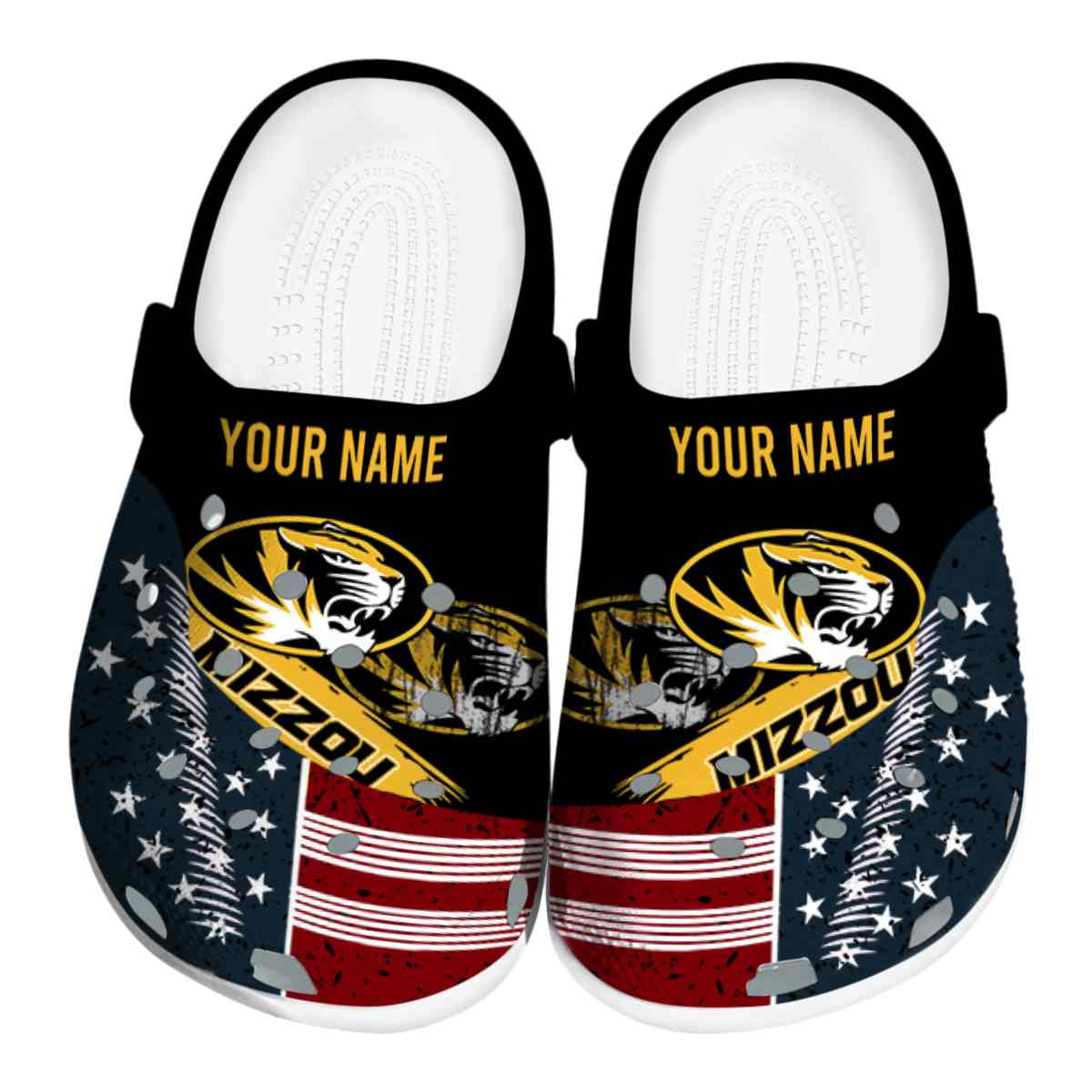 Missouri Tigers NCAA Sport Crocs Crocband Clogs Shoes Comfortable For Men Women and Kids