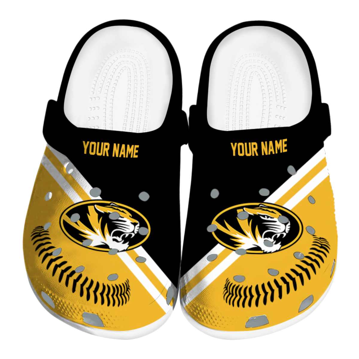Missouri Tigers NCAA Sport Crocs Crocband Clogs Shoes Comfortable For Men Women and Kids