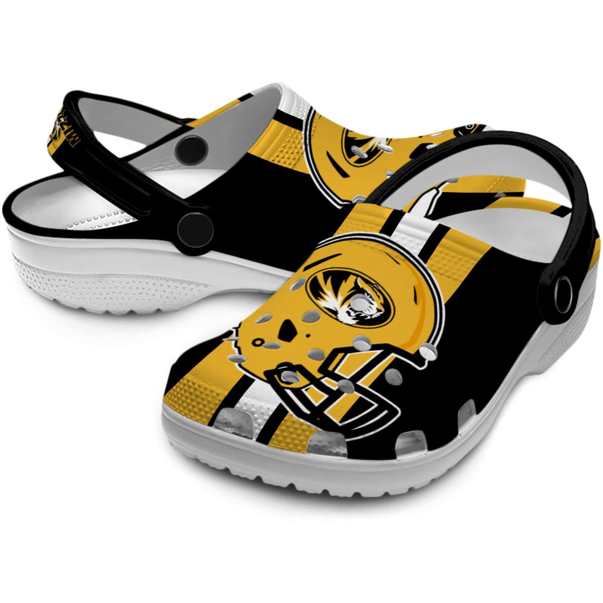 Missouri Tigers NCAA Sport Crocs Crocband Clogs Shoes Comfortable For Men Women and Kids - Image 3
