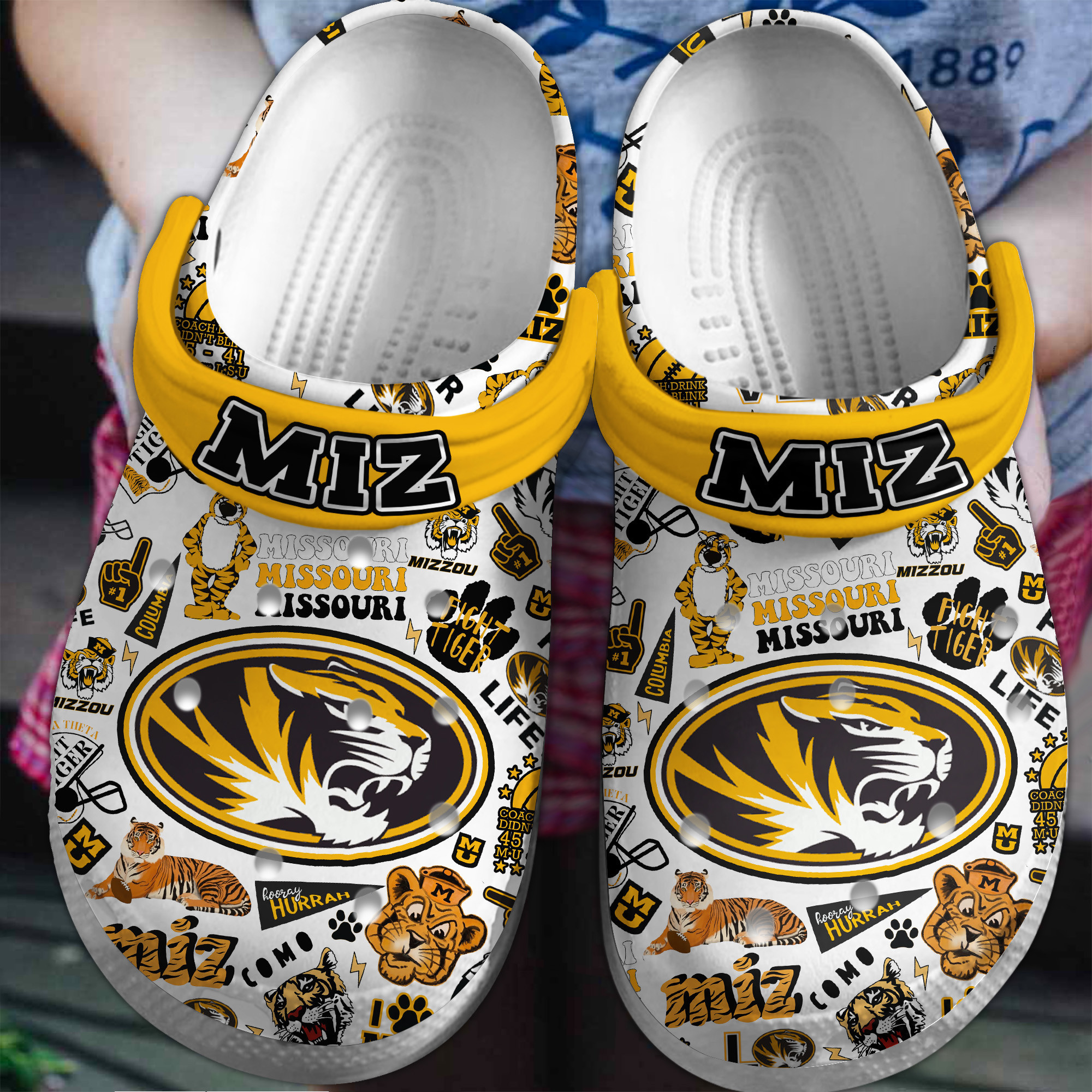 Missouri Tigers NCAA Sport Crocs Crocband Clogs Shoes Comfortable For Men Women and Kids