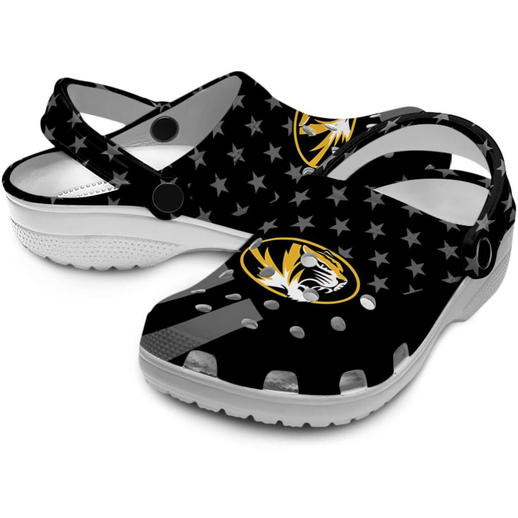 Missouri Tigers Stellar Stripes Theme ClogTVC1801782 - Image 3