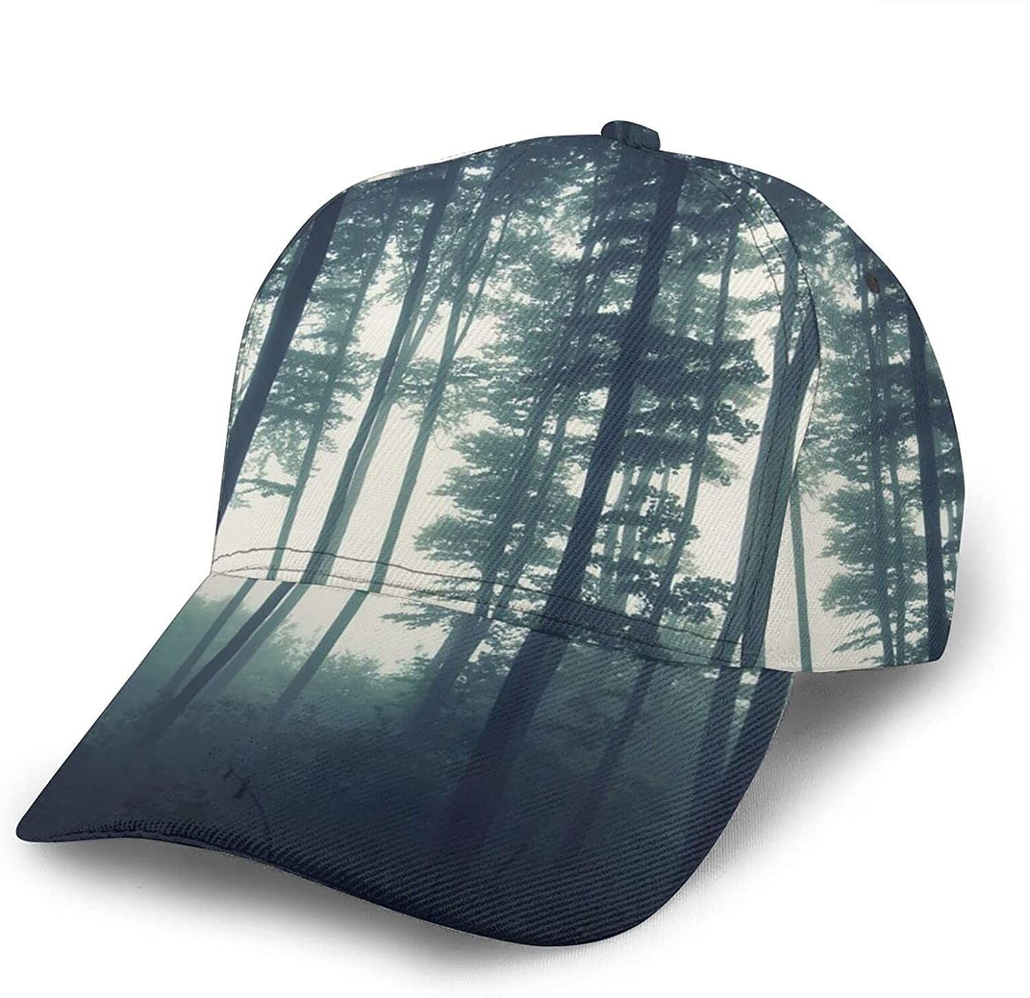 Misty Forest Classic Baseball 3D Cap Adjustable Twill Sports Dad Hats for Unisex Trucker Hats Custom Hats Gifts For Men & Women